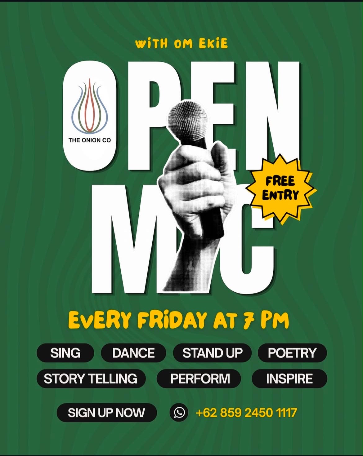 🎤 Open Mic Night at The Onion Co