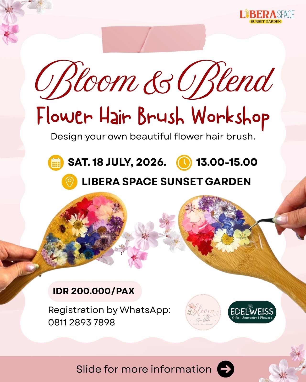 Bloom & Blend : Flower Hair Brush Workshop
