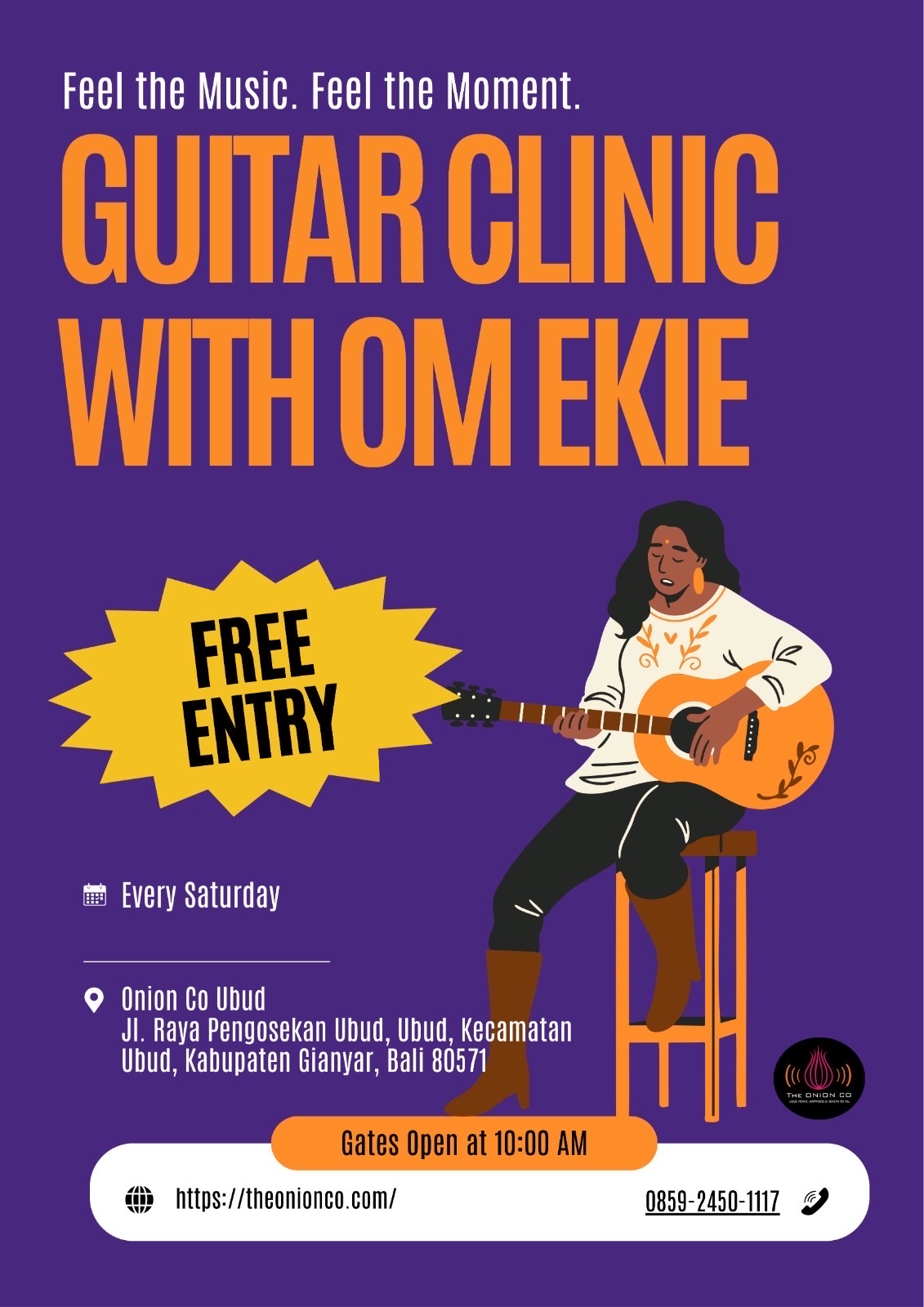 Guitar with Om Ekie